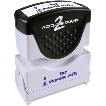 COSCO Stamp w/Microban, "Deposit", Textured Grip, Blue COS035601